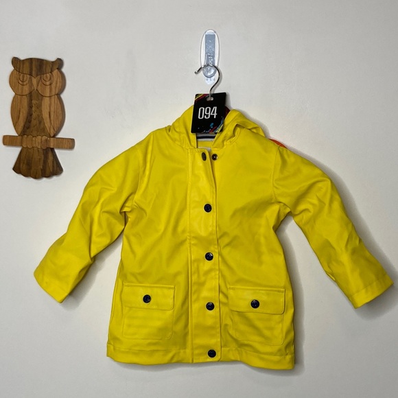 Baby Boden Jackets & Coats Baby Boden Yellow Duck Hooded Lined Rain